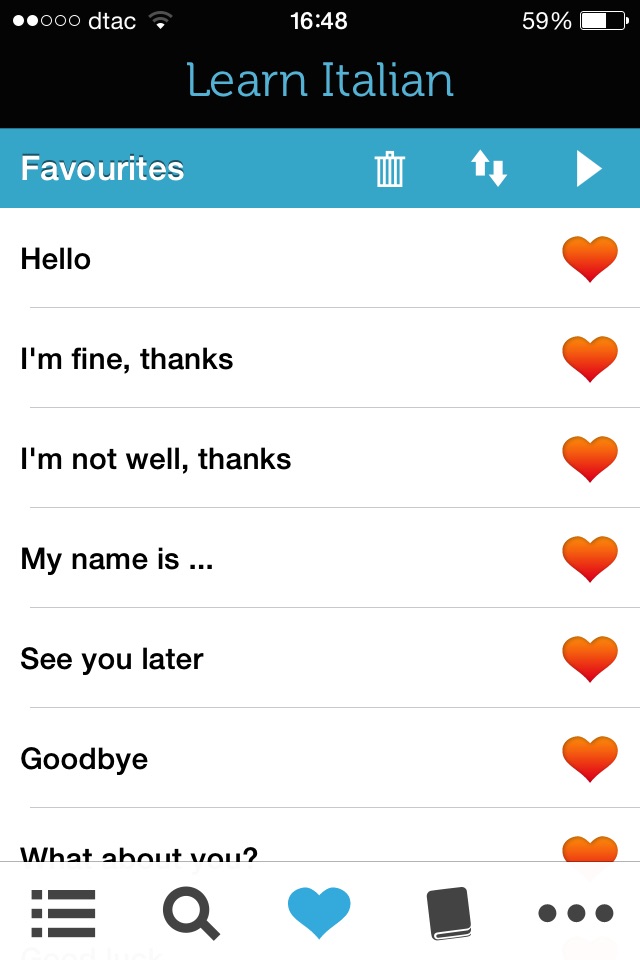 Learn Italian - Phrasebook screenshot 3