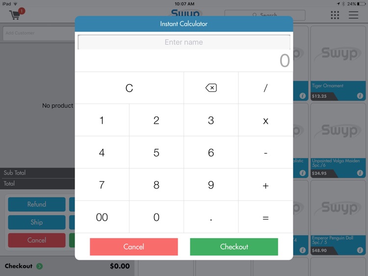 Swyp Point of Sale - POS Register.