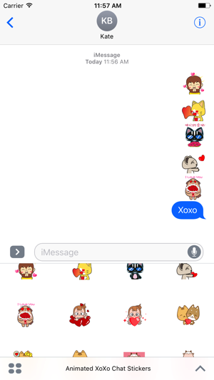 Animated XoXo Chat Stickers For iMessage(圖4)-速報App