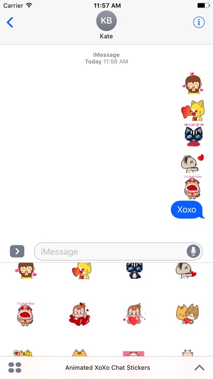 Animated XoXo Chat Stickers For iMessage screenshot-3