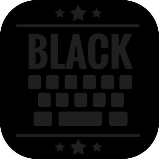 Black Keyboard Theme - Dark Keypad Design & Emoji