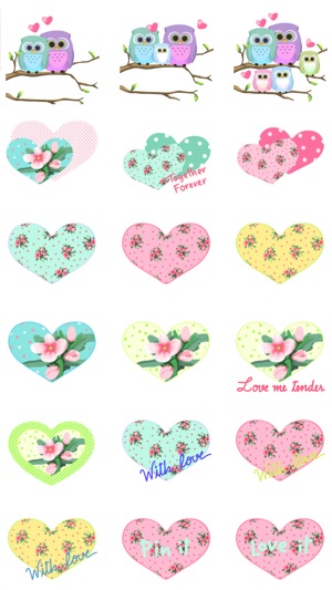 Love and Valentine Hearts Stickers for Messages(圖1)-速報App