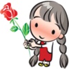 Little Long Braids Girl stickers by wenpei