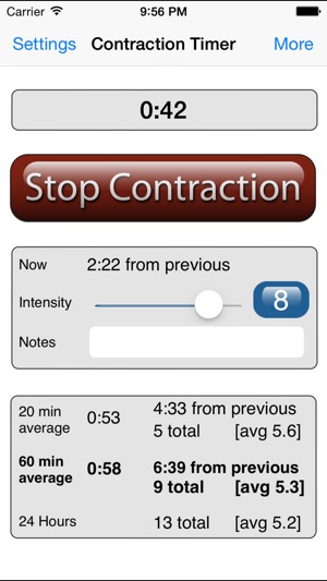 Labor and Contraction Timer