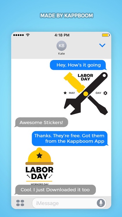 Happy Labor Day Stickers III by Kappboom screenshot-3