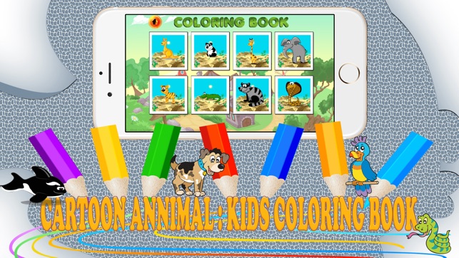 Cartoon Annimal : coloring games for kids(圖1)-速報App