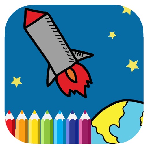 Rocket Coloring Page Game For Kids Edition iOS App