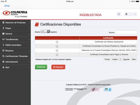 Colpatria Empresarial screenshot 4