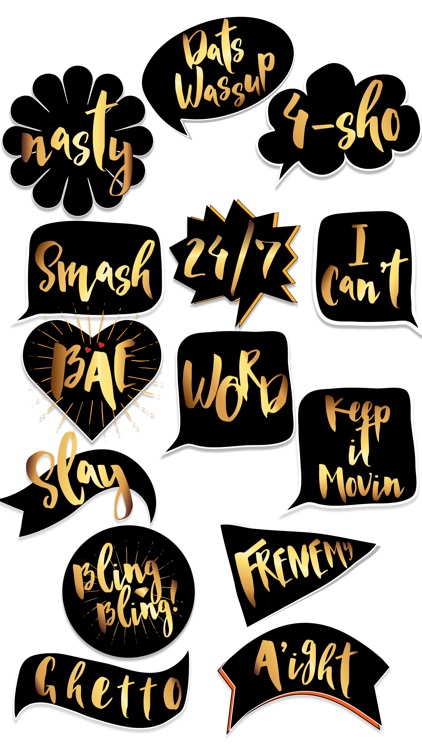 Hip Hop Urban Slang Stickers