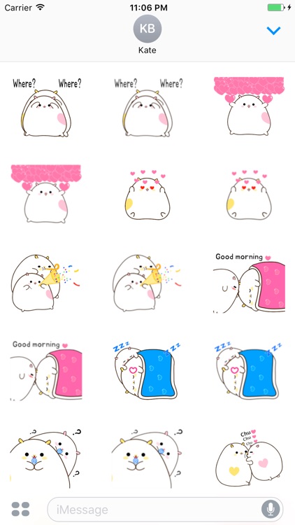 Mina The Cute Hamster Animated Sticker