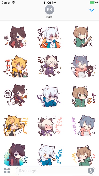 Cute Cat Girl Japanese Stickers