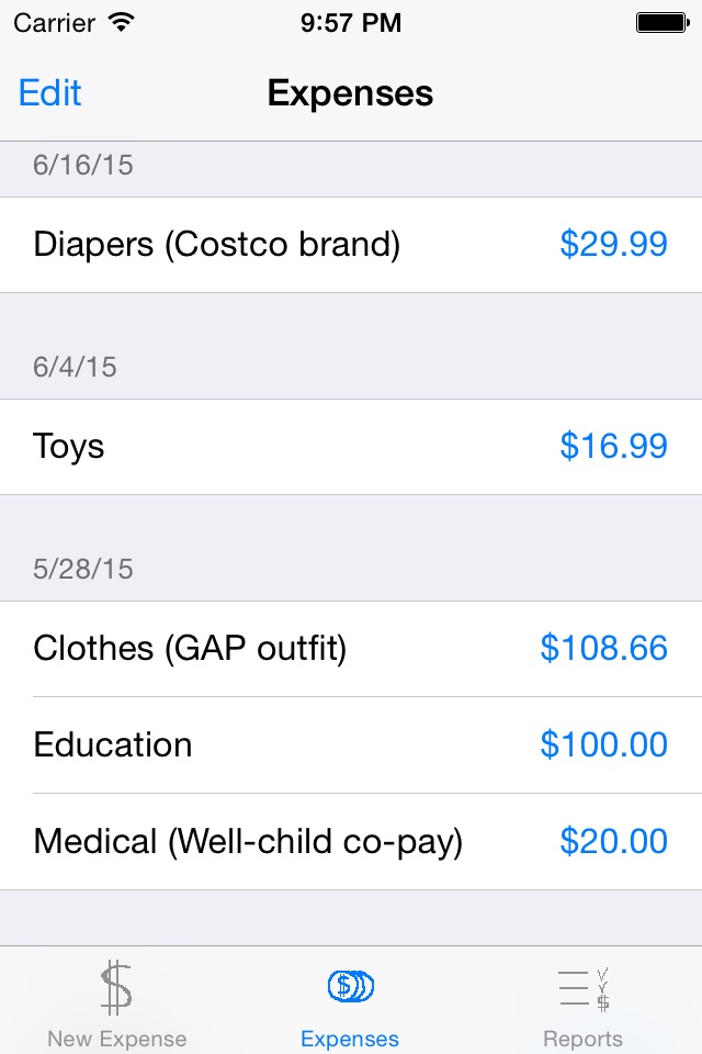 BabyExpenses screenshot 4