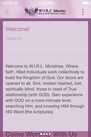 Walk in Righteous Living Ministries screenshot 4