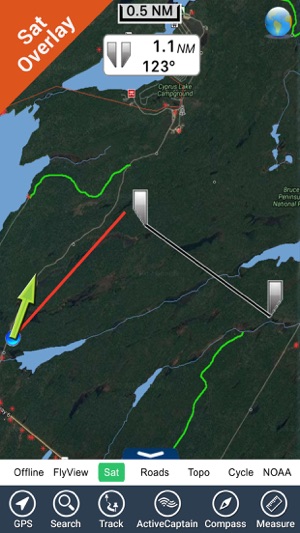 Bruce Peninsula NP GPS charts Navigator