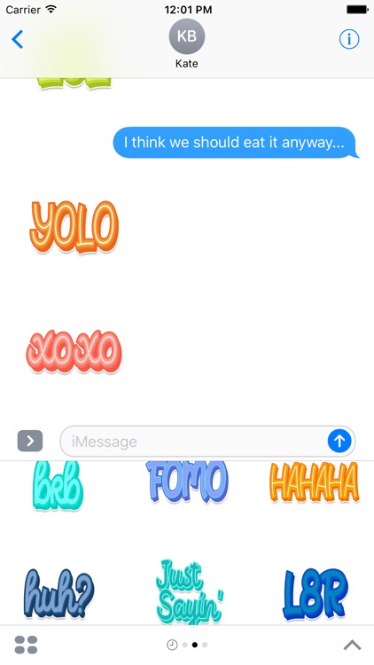 TextSpeak Stickers by Mojiberry
