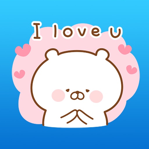Kome The Cute White Bear Stickers for iMessage icon