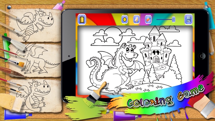 Dragon Adventure Coloring Book for Little Kids