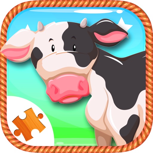 Farm Animal For Kids Sliding Jigsaw Puzzle by Anothai Luadee