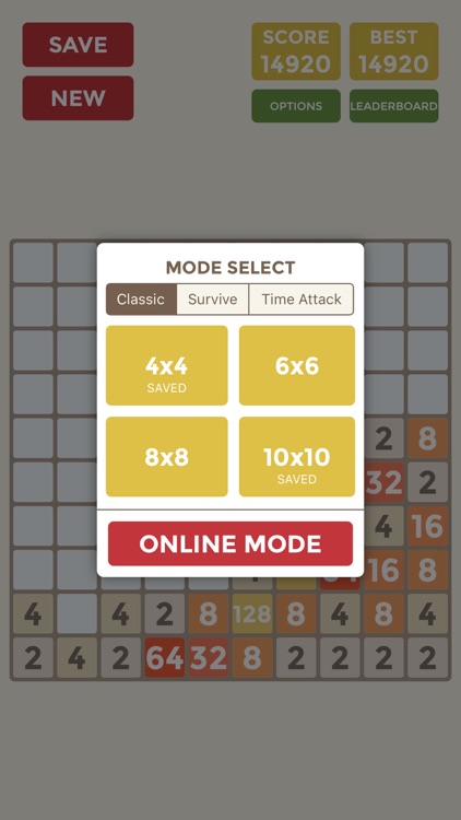 2048 4x4 6x6 8x8 10x10