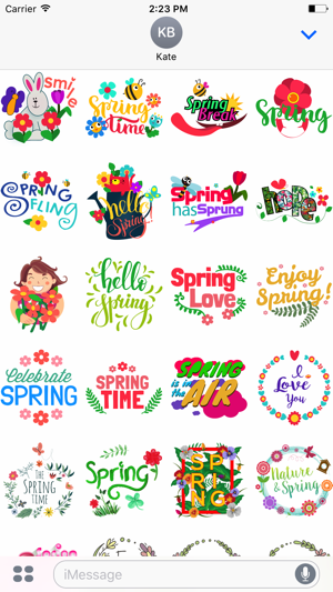 Spring Emoji Stickers for iMessage(圖1)-速報App