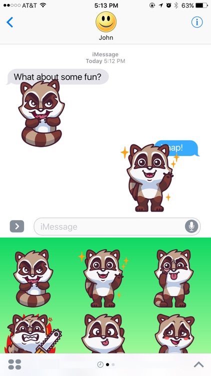 Brown Raccoon Stickers