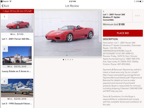 CWS Auctions screenshot 3