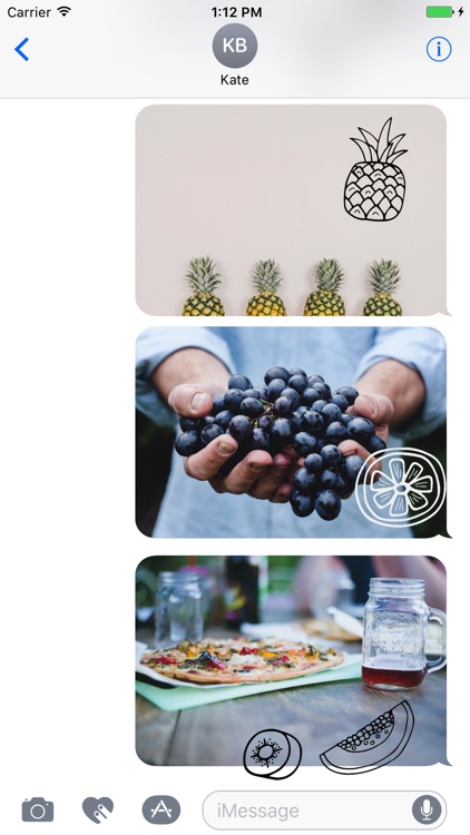 Animated Cute Fruit Stickers