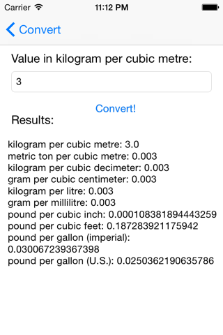 Density converter pro screenshot 3