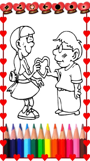 Valentine Coloring Book - Kids Love Coloring Book(圖2)-速報App
