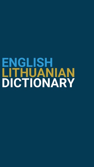 English : Lithuanian Dictionary