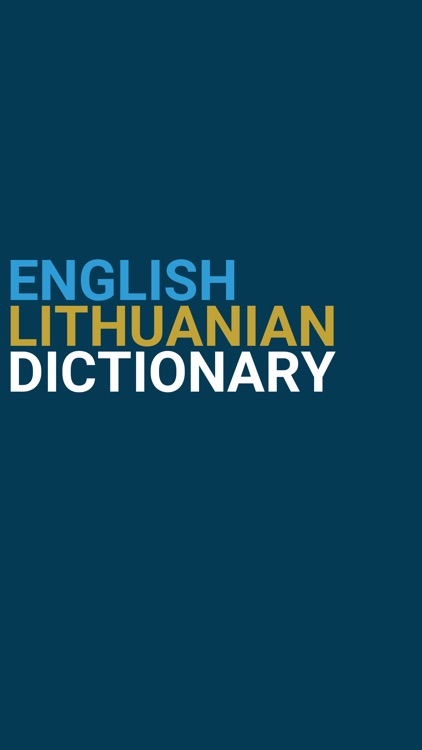 English : Lithuanian Dictionary