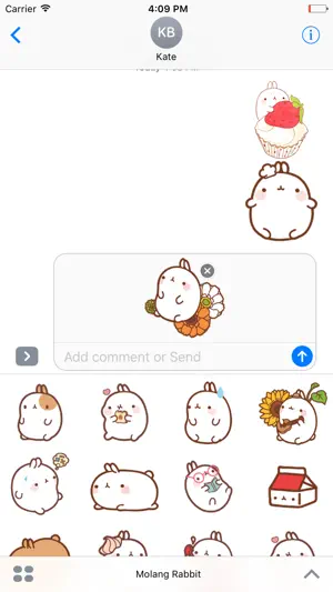Imágen 1 Molang Rabbit - Emoji - Emoticons - Stickers iphone