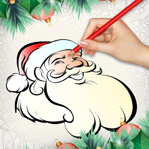 Christmas & New Year Holiday Coloring Adults Book