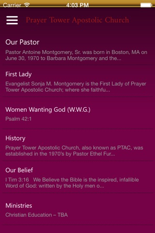 Prayer Tower Apostolic Church, Inc. screenshot 3