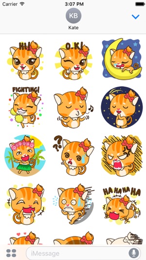 Sonya The Sassy Cat for iMessage Sticker(圖2)-速報App