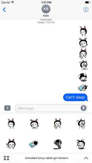 Animated Funny Rabbit Girl Stickers For iMessage(圖4)-速報App