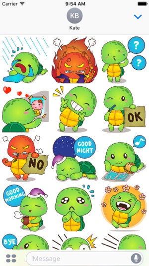 Pura the funny turtle 2 for iMessage Sti