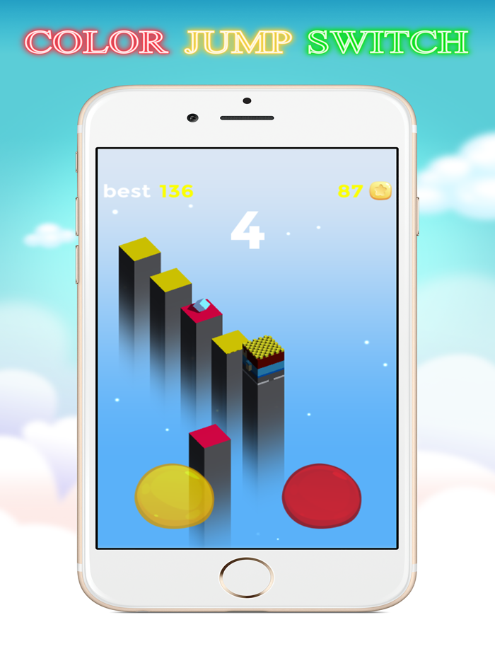 色のジャンプスイッチスワップBlockyロードローリングスカイ