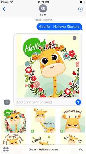 Hellowe Stickers: Giraffe