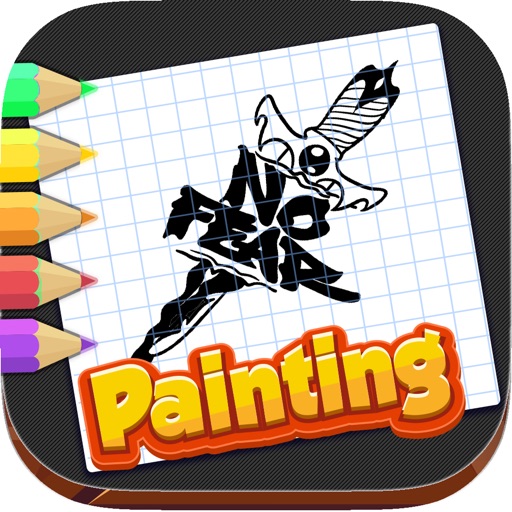 Coloring Painting Pictures for Tattoo Fonts Pro icon