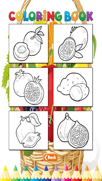 Mixed Fruit Coloring Book - Activities for Kid screenshot-4