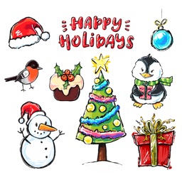 Happy Holidays! Stickers