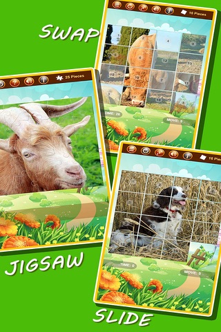 Farm Animal For Kids Sliding Jigsaw Puzzle screenshot 3