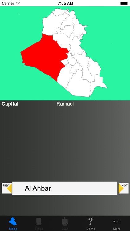 Iraq State Maps and Capitals