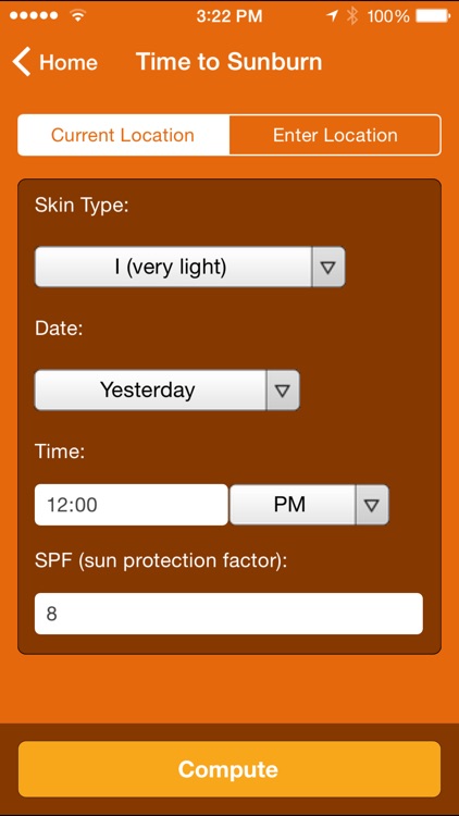 Wolfram Sun Exposure Reference App