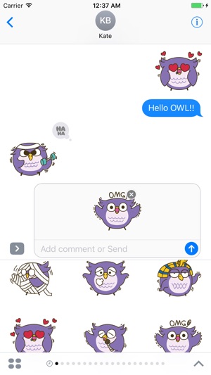 Cute Owl - Fc Sticker(圖2)-速報App