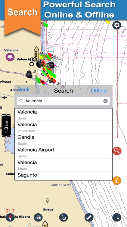 Boating Valencia offline Chart