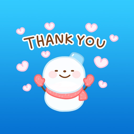 Taylor The Cute Snowman English Stickers iOS App