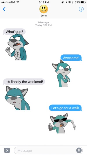 Blue and Funny Fox Stickers(圖3)-速報App