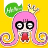 Hellowe Stickers: Long Hair Princess